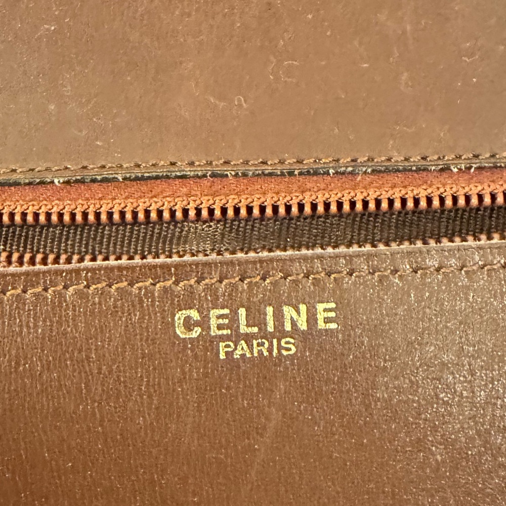 Authenticated Celine Brown Leather Vintage Crecy Crossbody Bag - Picture 12 of 16